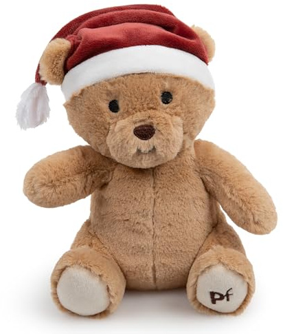 Petface Christmas Teddy Plush Dog Toy with Built-In Squeaker (Pack of 1)