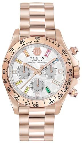 Philipp Plein Damen Uhr Analog Quarz Chrono NOBILE Lady PWSBA0323 Edelstahl