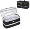 Travel Carrying Case Compatible with Shark Flexstyle Styler,Hair Dryer,Double-Layer Hair Hot Tools Storage Bag Compatible with Dyson Airwrap Styler,Supersonic Hair Dryer and Attachments,Black,Bag Only