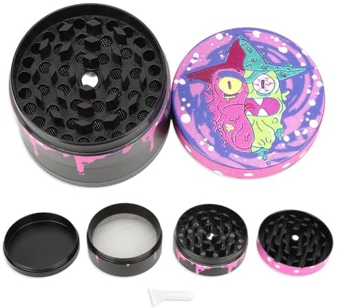 4 Parts Spice Grinder Cartoon Purple