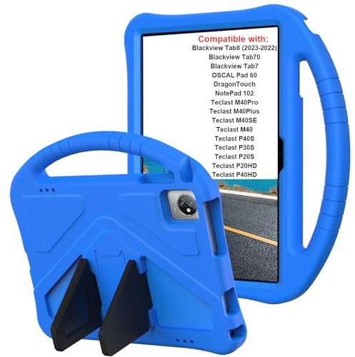 ESSTORE Kinder-EVA-Hülle, kompatibel mit Blackview Tab8 WiFi 10,1 Zoll / Tab 70 WiFi/Tab 7 WiFi/OSCAL Pad 60/NotePad 102 10 Zoll / Teclast P40HD/M40Pro/M40Plus/M40SE/M40/P40S/P30S/P20S/P20HD