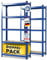 KARAT Schwerlastregal, 2er Set, 40 x 90 x 180 cm Steckregal, Kellerregal, Lagerregal - 5 verstellbare Böden (Blau)