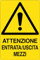 GLOBAL CARTELLO SEGNALETICO - ATTENZIONE ENTRATA/USCITA MEZZI - Adesivo Extra Resistente, Pannello in Forex, Pannello In Alluminio (30x42 cm, Alluminio)