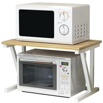 Estante de 2 Niveles para Horno de Microondas, Estante para Especias para Cocina, Organizador para Tostadora de Microondas, Organizador de Cocina, Estante para Ollas
