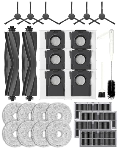 Yivy 28 PCS di Ricambio per aspirapolvere Dreame L40s Ultra AE/L40s Ultra CE/L10s PRO Ultra Heat/MOVA E30 Ultra/X30 Ultra/Mova E30 Ultra/l10s Ultra Gen 2, Dreambot Kit Accessori: 2spazzole Principali