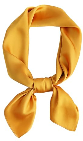 CCAIPU Seidenschal für Damen, Weicher Leichter Halstuch Einfarbig Seidengefühl Satin Bandana Damen Seidenschal für Frauen-70 x 70 cm