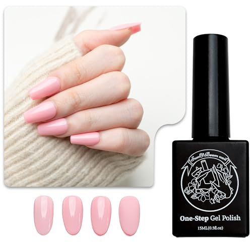 Sun&Beam Nails Ein-Schritt-Gel 3-in-1 | Kein Basis- oder Überlack nötig Kein Feilen UV/LED-geeignet Leicht zu entfernen 15ml (#11 Kirschblütentraum)