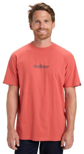 Quiksilver Short-Sleeved T-Shirt Fineline SS Men's Pink XL