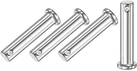 M METERXITY 4-Pack Single Hole Clevis Pins, M10 x 50mm 304 Stainless Steel Flat Head Clevis Pins for Mechanical Linkage/Fixed Parts/Ship Rigging, Link Hinge Pin Reusable