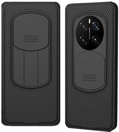 XTCASE für Honor Magic 7 Pro 5G Hülle Kameraschutz Handyhülle - Kamera Schutz mit Schieber, Premium Hybrid PC + TPU rutschfest Stoßfest Kratzfest Schutzhülle - Schwarz