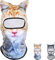 BelleVive 3D-Katzen-Sturmhaube mit Ohren, Tiergesichtsmaske, Sturmhaube, Sommer-Gesichtsmaske, Sonnenschutz, UV-Schutz, atmungsaktive Vollkopfmaske für Outdoor-Sport, Radfahren, Motorrad