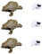 WOO MANTO Schildkröte Figur 6,5cm lang - kleine Tierfigur aus Kunstharz, Dekofigur für Garten/Indoor Flaschengarten Miniteich (3 Stück)