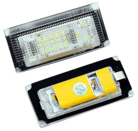 Yoegerery 2 Stück Kennzeichenleuchte Rücklicht für Mini Convertible R52 2004-2008 LED Nummernschildbeleuchtung hinten für Mini Cooper S R53 ONE R50 2001-2006