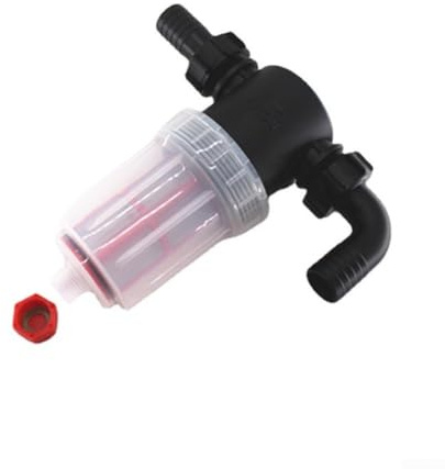 Filtre de tuyau en ligne pour utilisation dans le jardin avec sortie d'égout pour rincer les sédiments et protéger l'équipement d'irrigation (25 mm)