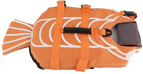 Giubbotto salvagente per cani con impugnatura ergonomica | Giubbotto galleggiante regolabile per nuoto/canottaggio/kayak | Robusto anello a D e tessuto ad asciugatura rapida per cani di piccola e