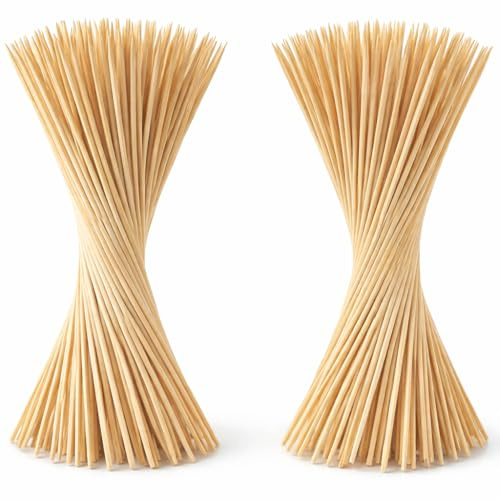 150 Pcs 12 Inch Natural Wooden Skewers | Smooth & Sturdy Bamboo Sticks | Eco Friendly, Polished & Splinter Free | Perfect for BBQ, Parties, Events & Everyday Use | Sustainable & Biodegradable