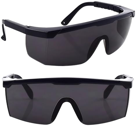2 Stück Laser Schutzbrille für Haarentfernung, 200-2000nm Lichtschutzbrille für Hpl/Ipl Haarentfernung IPL Lichtschutzbrille UV Schutzbrille mit Seitenschutz Bügeln für Medizinische Laserbehandlungen