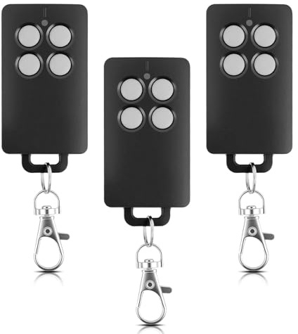 Remplacement pour SCS Sentinel AAM0121 - Télécommande de Portail 4 Canaux à Code Tournant, 433 MHz, Portée 50 m, Sécurité Renforcée, Compatible Motorisations Portail (Gris, 3 pièces)