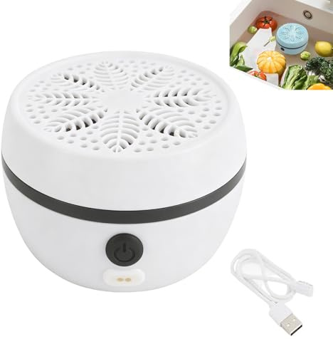 Limpiador automático de frutas, arandelas de frutas y verduras, lavadora de frutas recargable, limpiador impermeable de frutas y verduras, purificador de alimentos duradero, herramienta de cocina