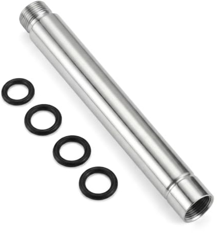 Duschkopf Verlängerungsarm 20cm Edelstahl Duschverlängerungsrohr G1/2 | Gerader Duschstangen Duschkopf Duscharm Verlängerung Handbrause Extender für Duschkopf Handbrause Badzubehör