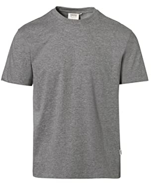 T-Shirt Heavy, Grau-Meliert, M