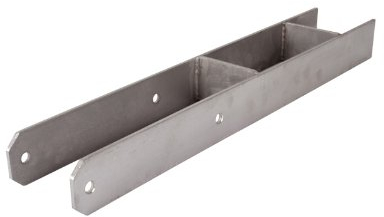 H-Pfostenanker/H-Anker Pfostenträger 7x7 cm zum Einbetoniern von Zaunpfosten im Erdreich aus Stahl, verzinkt