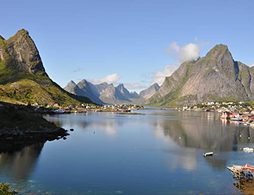 hansepuzzle 22603 - Lofoten Norwegen Puzzle 1000 Teile | Natur Puzzle mit hochwertiger Puzzle Aufbewahrung: Kartonbox und Wieder verschließbarem Beutel | Puzzle-Maße: 60 x 46 cm