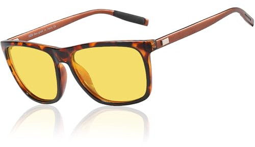 DUCO Anti-glare Polarized Night Vision Driving Glasses for Headlight 3029 (TORTOISE)