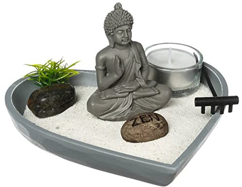 Atmosphera - Jardin Zen - Bois - 16-5x3 cm - Gris