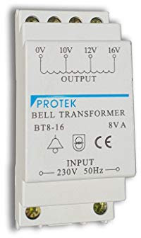 PROTEK Bell Transformer 16V Din Rail Mount Two Module BT8-16