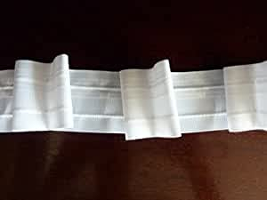 Gardinenband,Flachfalte 2,0 :1, 60 mm, weiß, 8,50 lfm