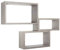 MODULARREDO | Set di 3 Mensole da Muro, Libreria Sospesa e Scaffale Parete in Rovere Grigio Nuovo - 45x27, 40x22 e 35x17 cm p15.5 - Made in Italy