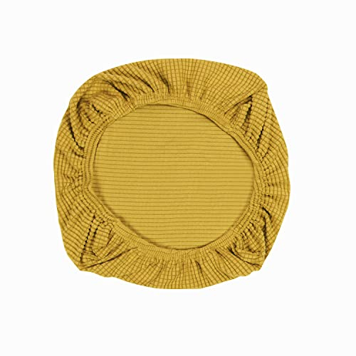Yikko Elastic Stretch Spandex Stuhl Sitzbezüge Schonbezüge Waschbare Passform für Bürostühle, Esszimmerstühle, Bar Hochzeitsfeier Dekor (1, Bräunliches Gelb)