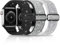 HPJK Lot de 3 Bracelets de Sport à Paillettes Compatibles Avec Apple Watch 45 mm, 44 mm, 42 mm - en Nylon Tressé pour iWatch Series 7 6 5 4 3 2 1 SE - Noir/Argent - S