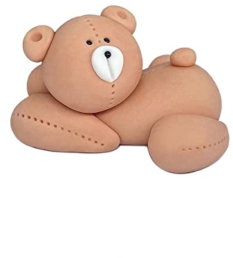 Teddy Bear Brown, Cake topper, Party Decoration, edible Icing, easy to Use Professional.