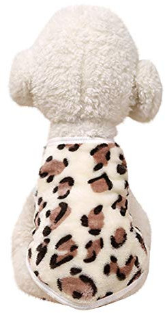 Tonsee Accessoire Hund Pullover Welpen-T-Shirt Warm Pullover Haustier Haustier und Druck Büste Hund Leopard Kleidung Produkt Winter Heimtierbedarf Hundepullover Für Kleine Hunde (Brown, M)