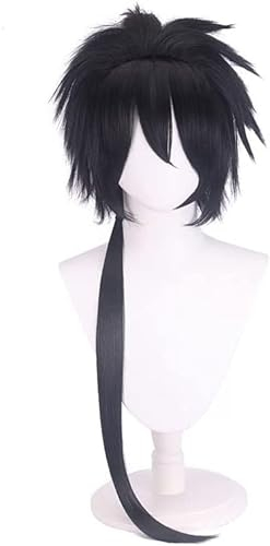 Halloween Perücke Anime Cosplay Uchiha Izuna Cosplay Perücke Uchiha Sasuke Schwarze Lange Cosplay Haar Männer Perücken