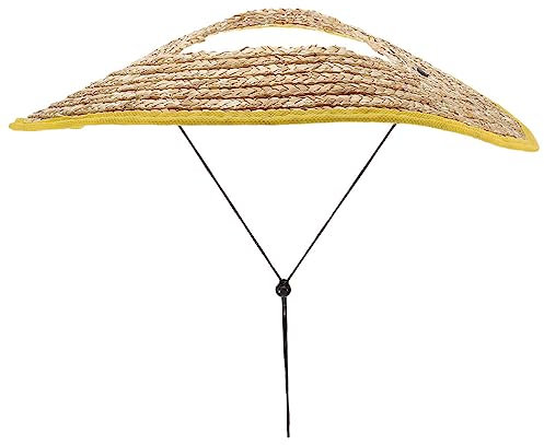 Cabilock Sonnenblende Hut Stroh Schutzhelm Helm Sonnenschutz Hut Damen Herren Strohhut Bauhut Bauarbeiterhelm Sicherheitshelm Erwachsene Kinder Neuheit Kostüm Cosplay Rollenspiel