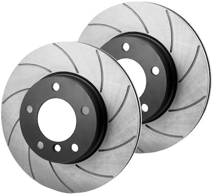 Fräsen Sport Bremsscheiben 2-teiliges Set Kompatibel mit MERCEDES- BENZ CLASS S W220 1998 1999 2000 2001 2002 2003 2004 2005-1455GVS - Vorderachse - Belüftet - Lochanzahl 5 - Außendurchmesser 330x32