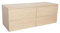 MOB-IN Meuble Double Vasque 120cm avec Plan Bois Sorrento Décor chêne