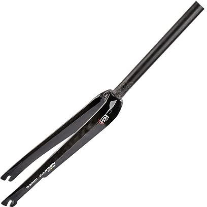 LHHL 700C Road Bike Carbon Fiber Rigid Fork 9x100mm QR Front Forks C Brake Disc Brake 1-1/8 Straight Tube Threadless Ultralight Bicycle Forks