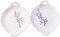FoOhy Set di 2 piatti piani in ceramica giapponese dipinti a mano, piatti piani in ceramica per la casa (blu, rosso)