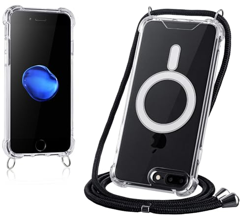 JProtect Magnetic Phone Chain for iPhone 8 Plus / 7 Plus for Magsafe Case/iPhone 8 Plus Case with Strap for MagSafe to Hang/Chain Phone Case for iPhone 7 Plus Case for Magsafe Magnet