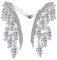 ENGELSFLÜGEL-ARMBAND & RING Engelsring und Armband mit ausgebreiteten Flügelfedern, offenes, verstellbares Pavé-Charm-Set, tolles Schmuckgeschenk für Frauen Ringe mit (SL1, One Size)