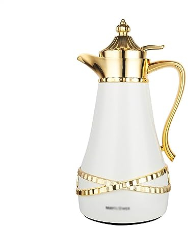 GRFIT Jarra Térmica Hervidor de Agua con Aislamiento for el hogar, Termo de café, hervidor de Agua Caliente de 1000 ml, Termo Interior de Vidrio Termo