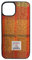 TAILORMAP Harris Tweed Schutzhülle für iPhone 15 Pro, modisches Design mit Wollstoff, Orange