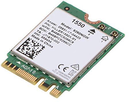 Yctze Drahtlose Netzwerkkarte für Killer 1550AC für 10 2,4 G 300 Mbit/s 5 G 1,73 Gbit/s mit 5.0 10 G 300 Mbit/s 5 G 1,73 Gbit/s 2,4. Unterstützt Gerät für 10