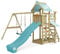 WICKEY Spielturm Klettergerüst VanillaFlyer mit Schaukel & Rutsche, Kletterturm mit Sandkasten, Leiter & Spiel-Zubehör – Pastellblau