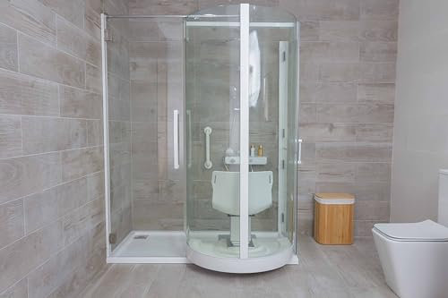 Box doccia HCS con sistema elettrico con pannello girevole per anziani o mobilità ridotta (Rettangolare 155x80x210 destra)
