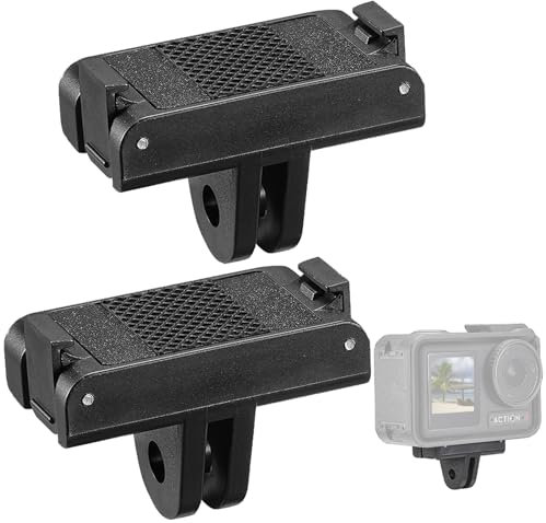 PCTC 2PCS Magnetic Adapter Mount Compatible for DJI Osmo Action 5 Pro 4/3 Quick Release Adapter - DJI Accessories,Attachable Tripod, Selfie, Vlogging